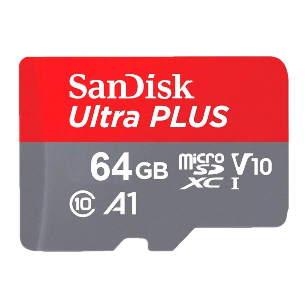 [Australia - AusPower] - Sandisk Ultra PLUS 64GB MicroSDXC UHS-I Card with Adapter 100MB/s Class 10 U1 A1 