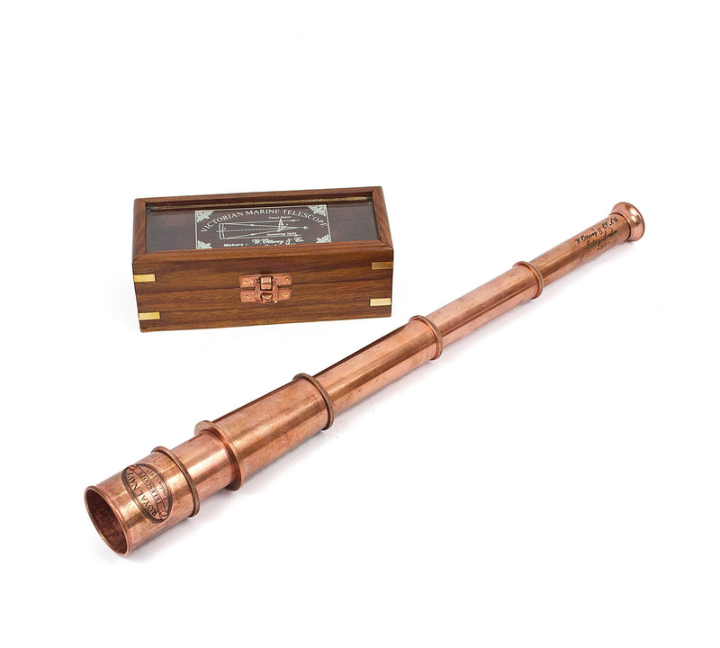 [Australia - AusPower] - Vintage 1915 Retro Sailor Marine Telescope Copper Antique Royal Navy Gift Item 