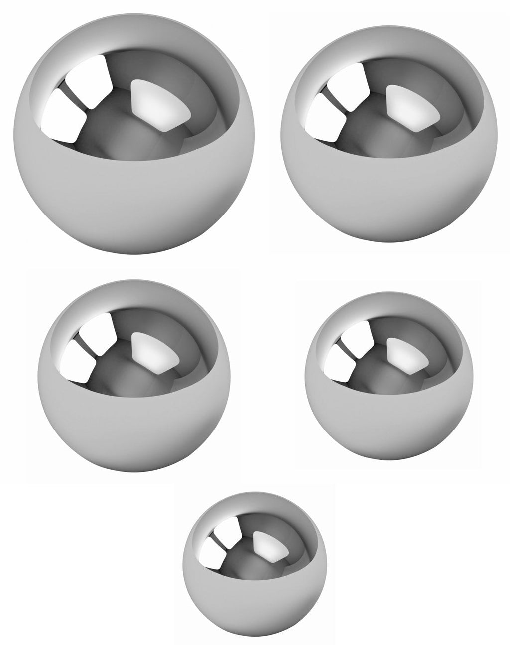 [Australia - AusPower] - 500 Piece Assorted Loose Bicycle Bearing Balls 1/8", 5/32", 3/16" 7/32" & 1/4" 