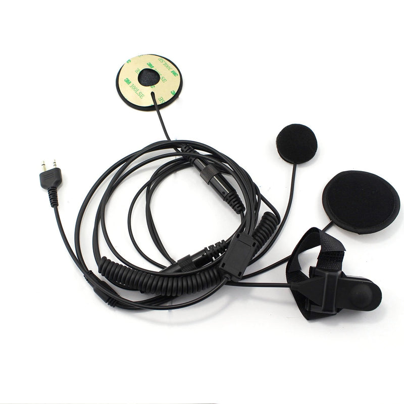 [Australia - AusPower] - GoodQbuy® 2 Pin Full Face Helmet Motorcycle Earphone Headphone with Microphone for Midland/Alan Midland/Alan GMRS/FRS GXT/LXT GXT1000VP4 LXT500VP3 GXT1050VP4 LXT118VP Two Way Radios 2-pin Jack 