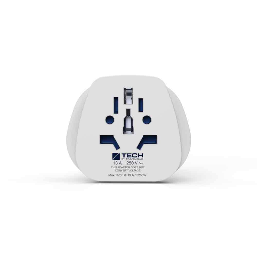 [Australia - AusPower] - TRAVEL BLUE World to UK Travel Adaptor Travel Adaptor Travel Plug Adapter Grounded 3 Prong UK Wall Plug Adaptor and Converter Power Outlet Charger American Outlet Power Perfect for Cell Phones - 904 