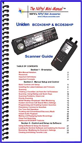 [Australia - AusPower] - Uniden BCD436HP and BCD536HP Mini-Manual by Nifty Accessories 