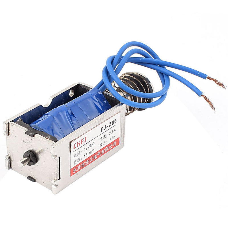 [Australia - AusPower] - uxcell Push Pull Type DC Electromagnet Magnet Solenoid, 15 mm 45N DC 12V 2.5A 