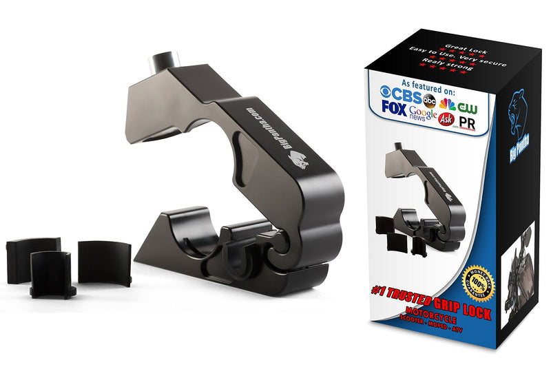 [Australia - AusPower] - BigPantha Upgraded Motorcycle Lock - A Grip/Throttle/Brake/Handlebar Lock to Secure a Bike, Scooter, Moped or ATV in Under 5 Seconds! (Black). Bonus - Custom Holster for Easy Storage & Carriage 