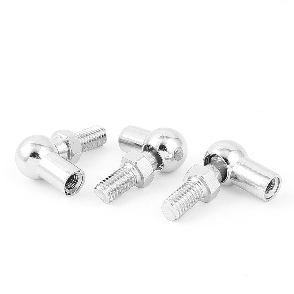 [Australia - AusPower] - uxcell Rod End Ball Bearing with Stud, Right-Hand Female Thread M8x1.25mm and Right-Hand Male Thread M8x1.25mm, L-Shape Ball Socket Endfitting 3pcs 