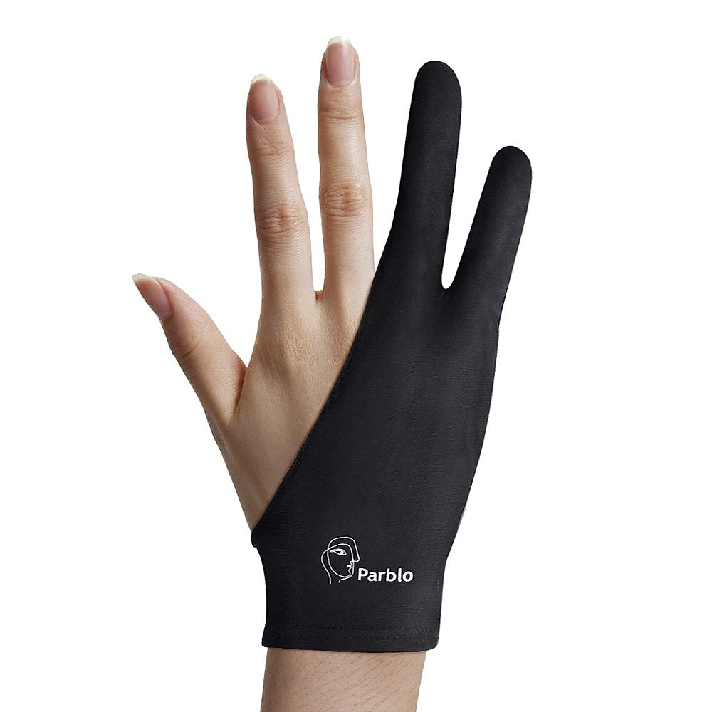 [Australia - AusPower] - Parblo PR-01 Two-Finger Glove for Graphics Drawing Tablet Light Box Tracing Light Pad 1 Pack 