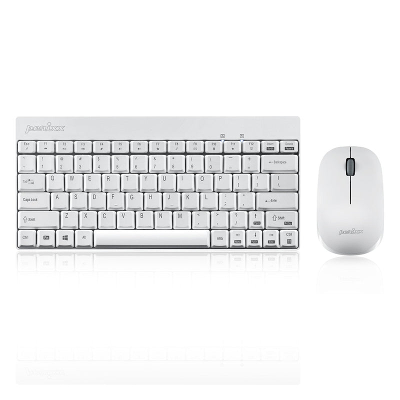 [Australia - AusPower] - Perixx Periduo-712W Wireless Mini Keyboard and Mouse Set, White, US English Layout,PERIDUO-712 