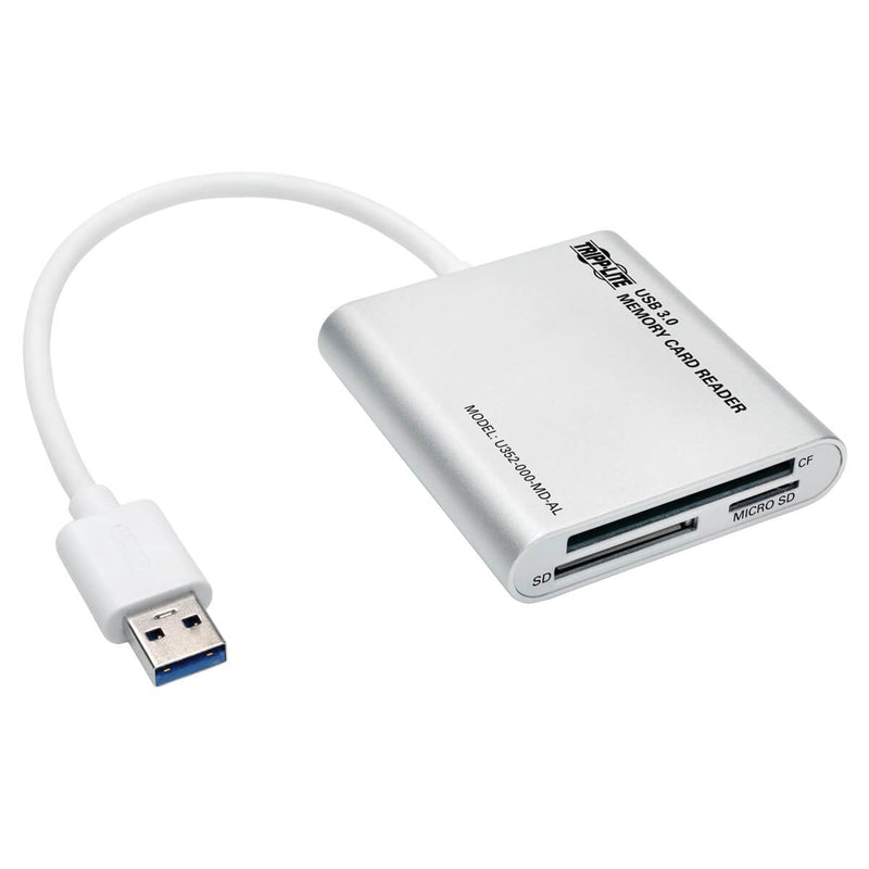 [Australia - AusPower] - Tripp Lite USB 3.0 SuperSpeed Multi-Drive Memory Card Reader/Writer 5Gbps Aluminum Case (U352-000-MD-AL), Multi Color SD/MS/CF Aluminumn 