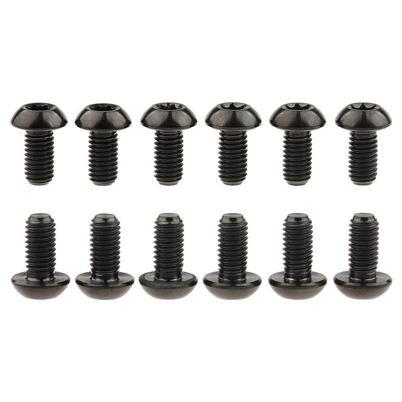 [Australia - AusPower] - Wanyifa 12Pcs Ti Titanium Bolts Torx M5x10 Bicycle Bike Disc Brake Cycle Rotor Screws Gr5 Black 