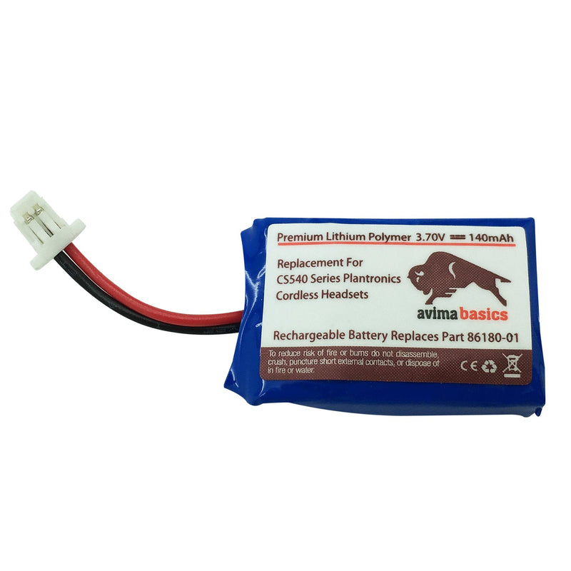 [Australia - AusPower] - CS540 Battery, Premium Quality Replacement Rechargeable 140mAh 3.7V Battery for Plantronics CS540, CS540A CS540-XD and C054 Wireless Headsets 86180-01 PL-86180-01 & 84479-01 (Blue 1 Pack) Blue 1 Pack 
