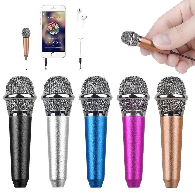 [Australia - AusPower] - Uniwit Mini Portable Vocal/Instrument Microphone for Mobile Phone Laptop Notebook Apple iPhone Sumsung Android with Holder Clip (Golden) Golden 