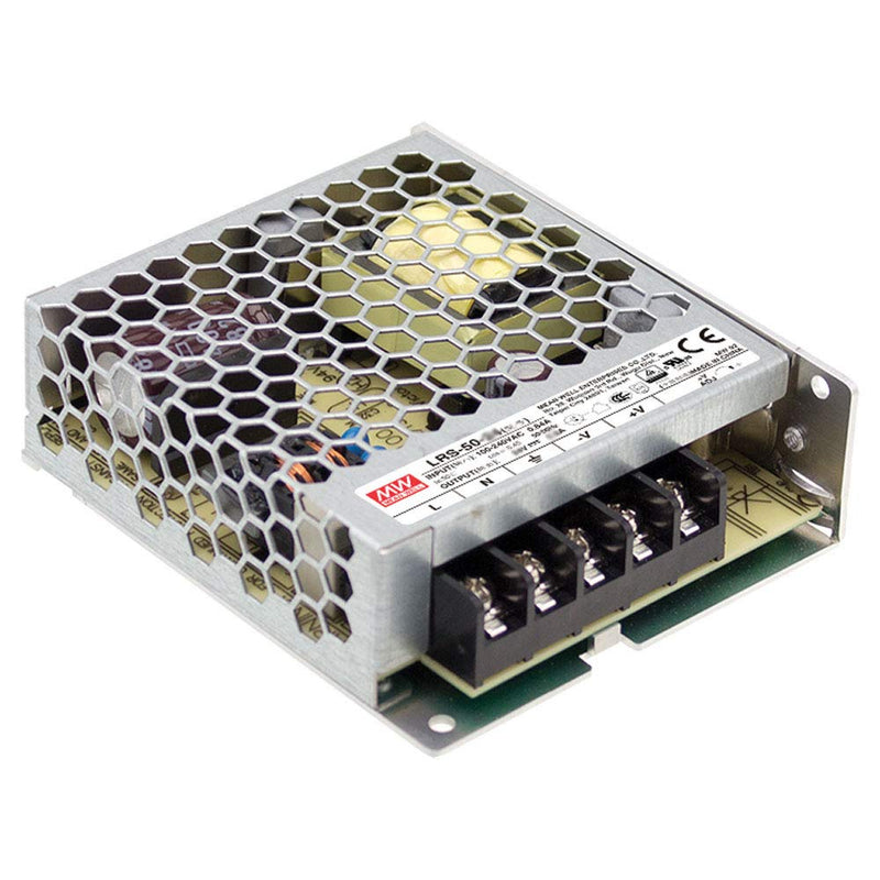 [Australia - AusPower] - Mean Well LRS-50-5 Switching Power Supply, Single Output, 5V, 10A, 50W, 3.9" L x 3.23" W x 1.18" H 