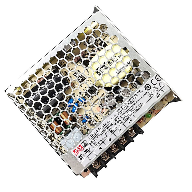 [Australia - AusPower] - MEAN WELL - 1993 Mean Well LRS-75-24 Enclosed Switching Power Supply, Single Output, 24V, 3.2A, 76.8W, 3.9" L x 3.82" W x 1.18" H 