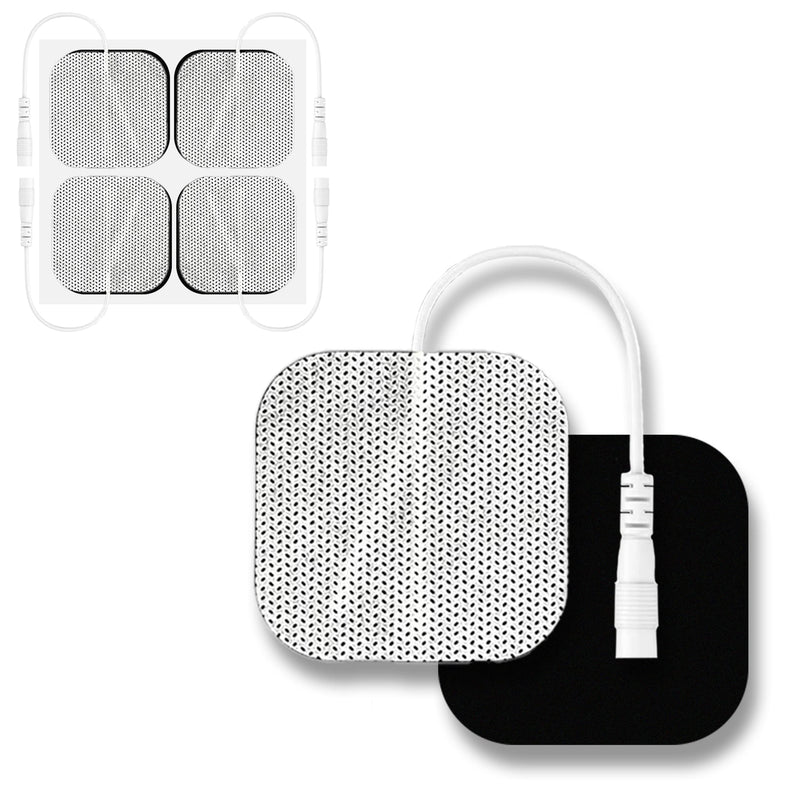 [Australia - AusPower] - Syrtenty TENS Unit Replacement Pads - Pack of 4 Electrode Squares for Muscle Stimulation & Therapy 2 x 2" Stimulator Pad Set 