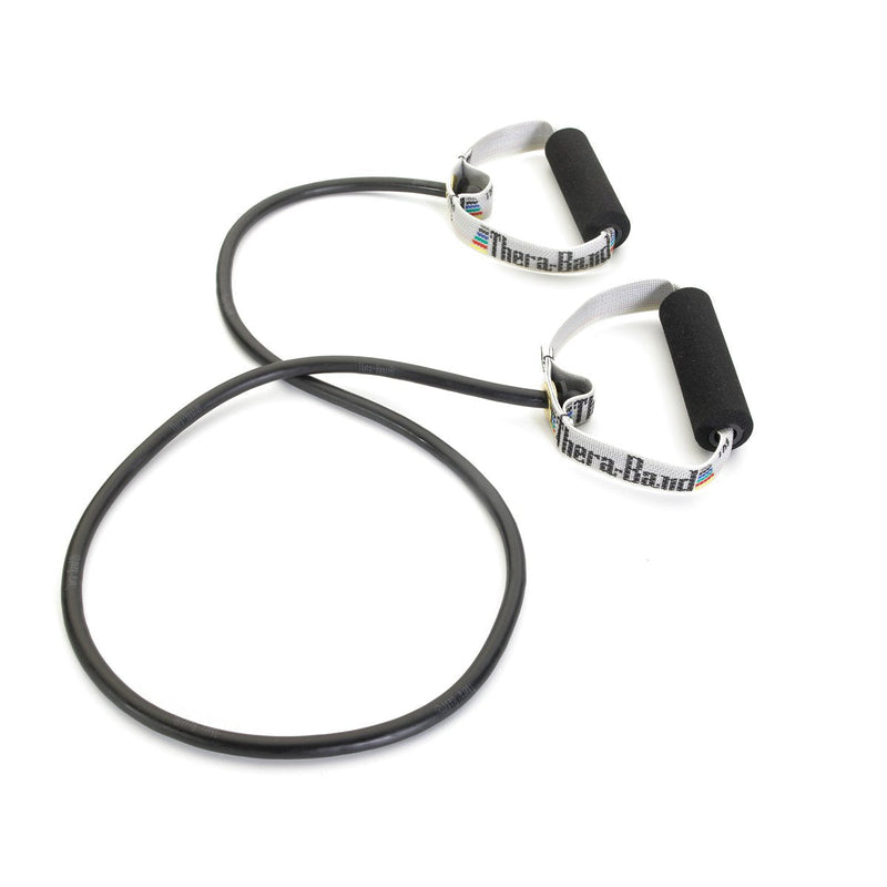 [Australia - AusPower] - THERABAND Resistance Tubes, Professional Latex Elastic Tubing with Soft Handles for Physical Therapy, Lower Pilates, at-Home Workouts, and Rehab, 50 Inch, Black, Special Heavy, Advanced Level 1 50 in. Tube Black - Special Heavy 