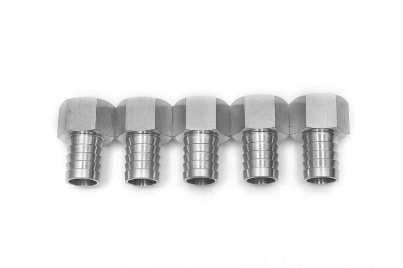 [Australia - AusPower] - LTWFITTING Bar Production Stainless Steel 316 Barb Fitting Coupler 3/4" Hose ID x 3/4" Female NPT Air Fuel Water (Pack of 5) 