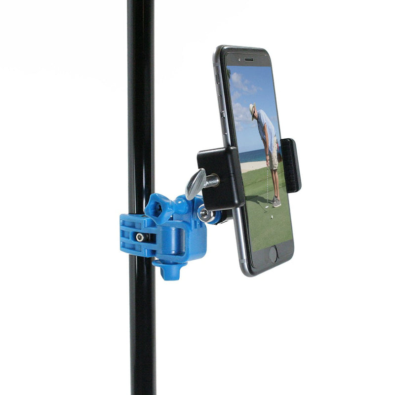 [Australia - AusPower] - Golf Gadgets - Record Your Putts on The Green from The Pin/Golf Flag Pole with This Universal Smartphone Mount. Compatible with Any Phone, or GoPro Hero 4. (Blue) Blue 