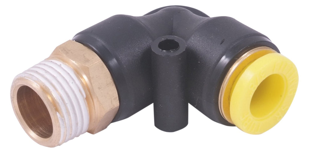 [Australia - AusPower] - HHIP 8401-0298 Push to Connect Male Pneumatic Elbow Tube Fittings 1/4" x 1/8" NPT 1/4" Tube OD, 1/8 NPT Thread 