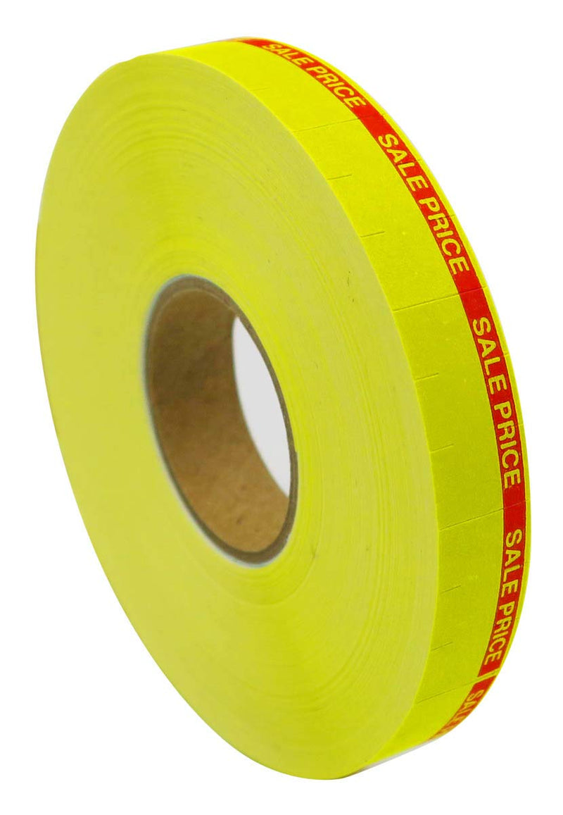 [Australia - AusPower] - Amram Price Marking Labels 1 Line, Yellow/Red Sale Price, 1 Sleeve of 17,000 Labels (16 Rolls, 1,063 Labels Per Roll), Includes 1 Replacement Ink Roller, Compatible w/Monarch 1110 Yellow/Red "Sale Price" 