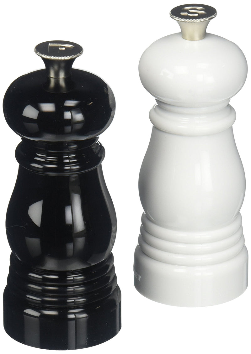 [Australia - AusPower] - Le Creuset Petite Salt and Pepper Mill Set, 5" x 2" each, Black & White 