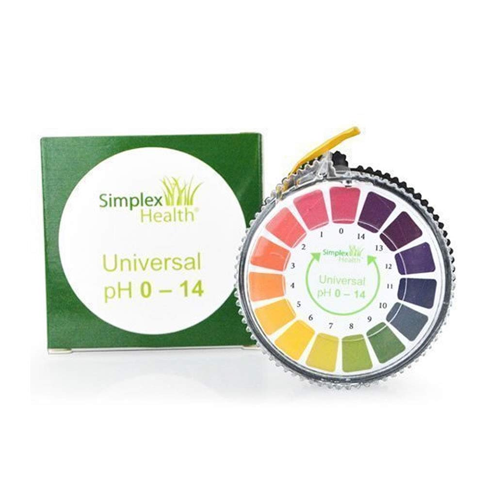[Australia - AusPower] - SimplexHealth pH Indicator Litmus Test Paper Strip Roll, 0-14 For Water Urine And Saliva, 5 Meters 