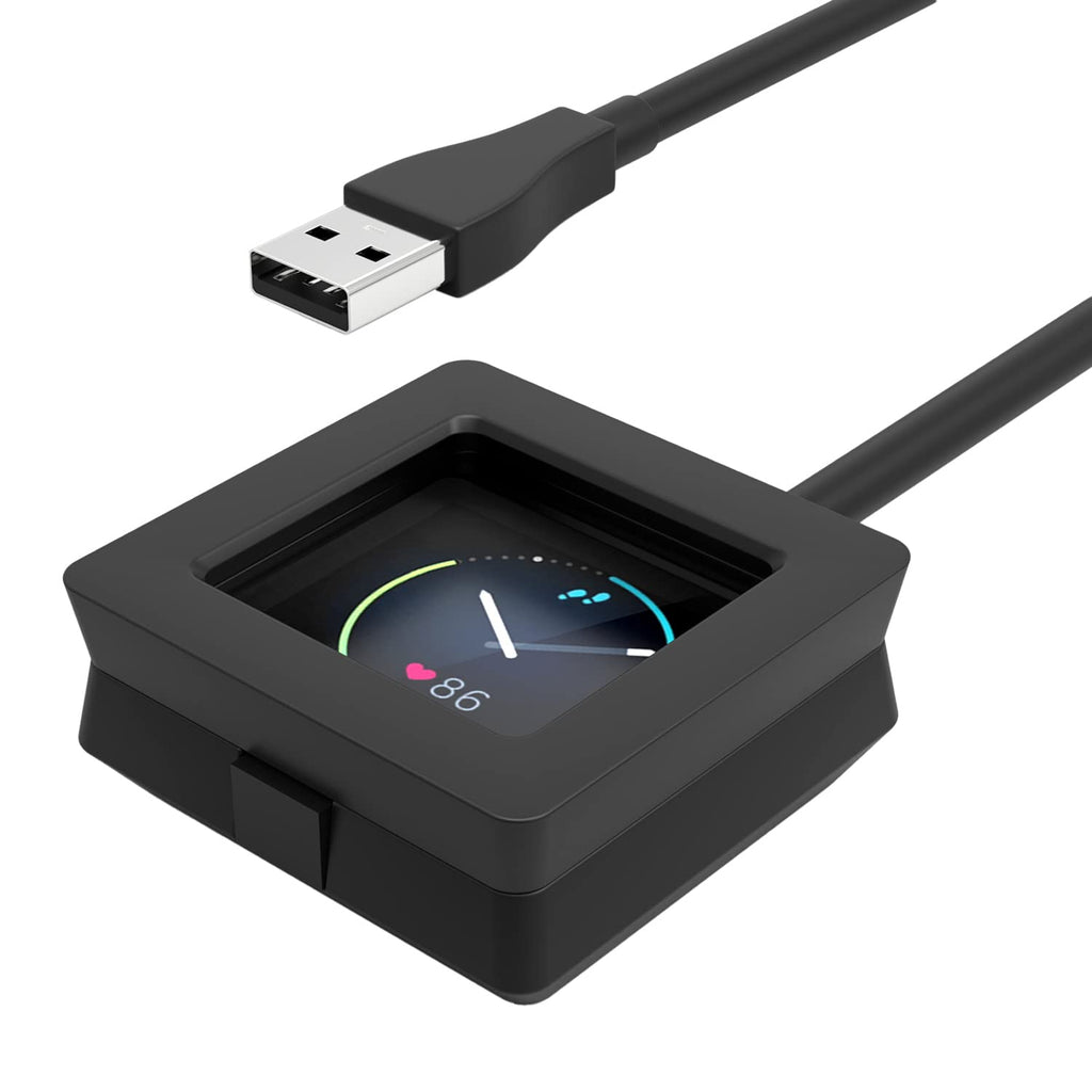 [Australia - AusPower] - MoKo Charger Compatible with Fitbit Blaze, Replacement Charger Charging Cradle Dock Adapter, USB Charging Cable, for Fitbit Blaze Fitness Smartwatch, Black 
