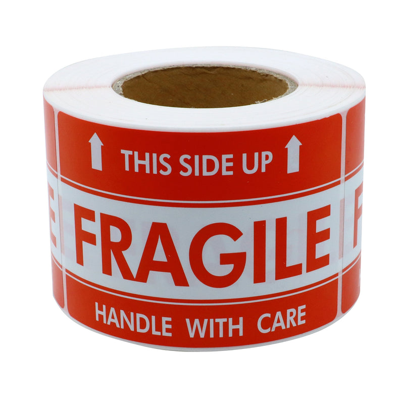 [Australia - AusPower] - Hybsk 2x3 Inch Handle with Care This Side Up Fragile Stickers Adhesive Label 300 Per Roll (2x3 inch) 
