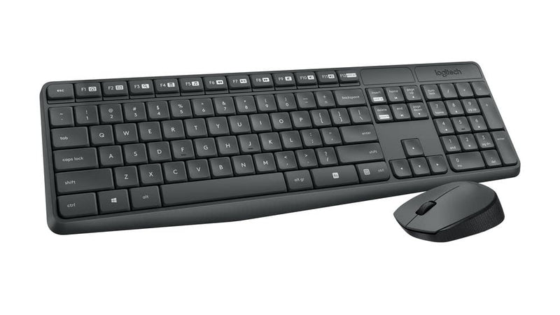 [Australia - AusPower] - Logitech MK235 Wireless Keyboard and Mouse Combo for Windows, 2.4 GHz Wireless Unifying USB Receiver, 15 FN Keys, Long Battery Life, Compatible with PC, Laptop 