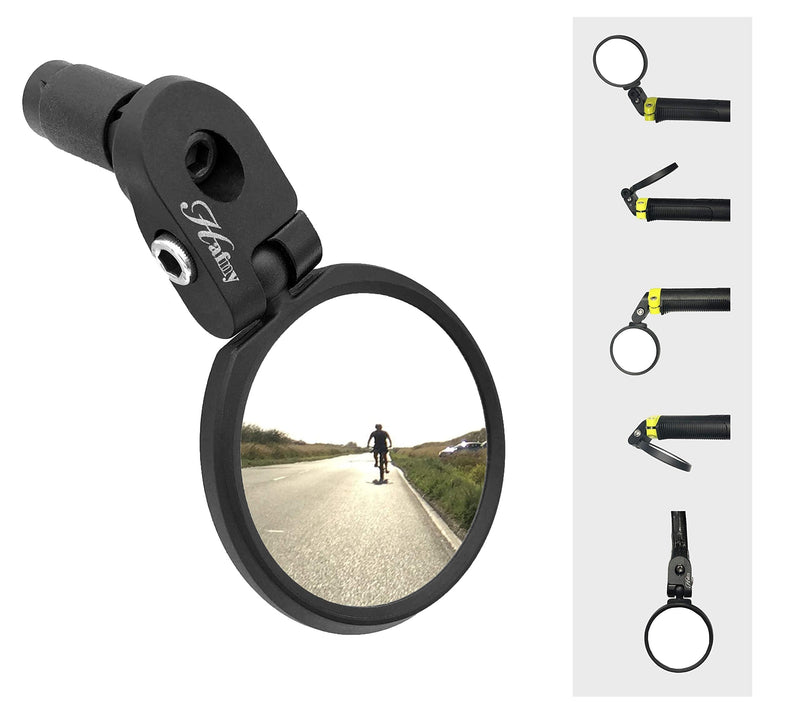[Australia - AusPower] - Hafny Bar End Bike Mirror, Stainless Steel Lens, Safe Rearview Mirror 
