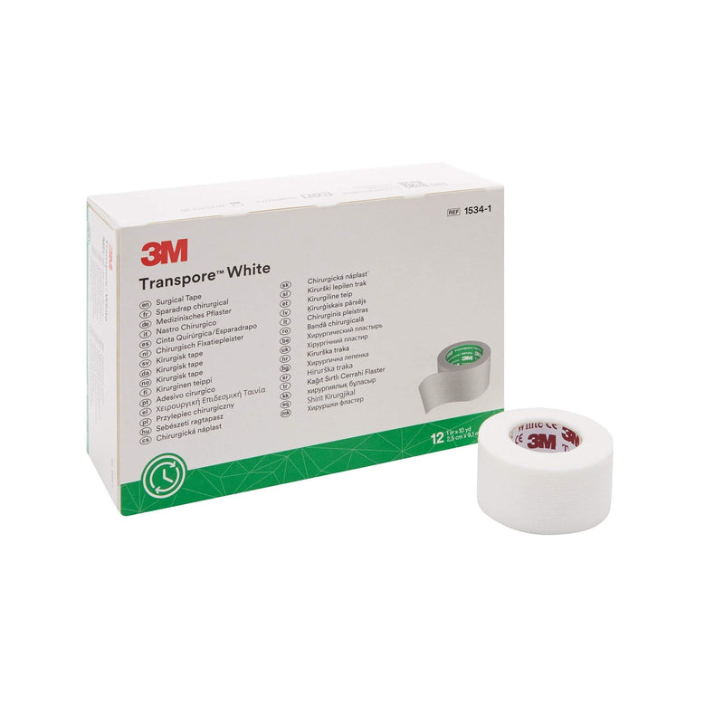 [Australia - AusPower] - 3M Health Care 1534-1 Dressing Tape, 1" x 10 yd. Size, White (Pack of 120) 