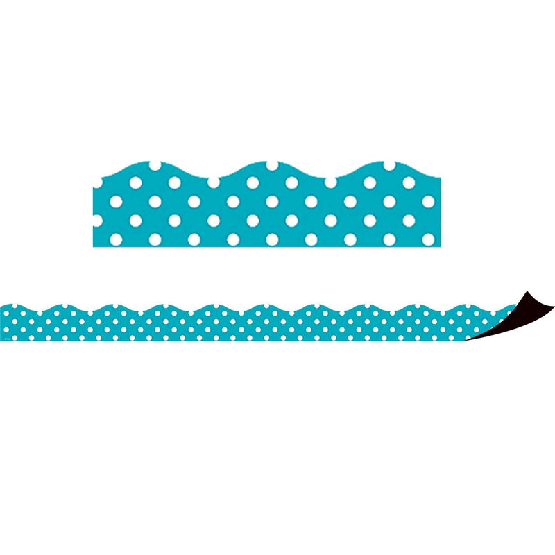 [Australia - AusPower] - Teacher Created Resources Teal Polka Dots Magnetic Border (77257) 