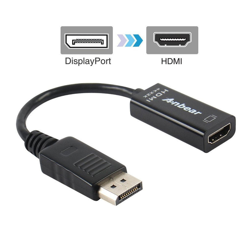 [Australia - AusPower] - 4K DisplayPort to HDMI Adapter,Anbear Display Port to HDMI Adapter 4K@30HZ Gold Plated (Male to Female) for DisplayPort Enabled Desktops and Laptops to HDMI Converter Connect Displays 