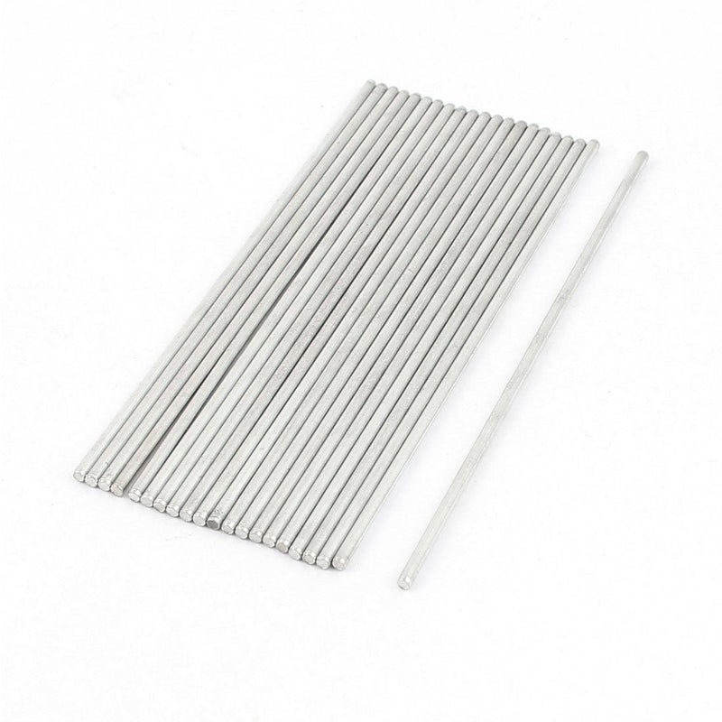[Australia - AusPower] - uxcell 20 Pcs 2mm x 100mm DIY RC Car Model Straight Metal Round Shaft Rod Bars 