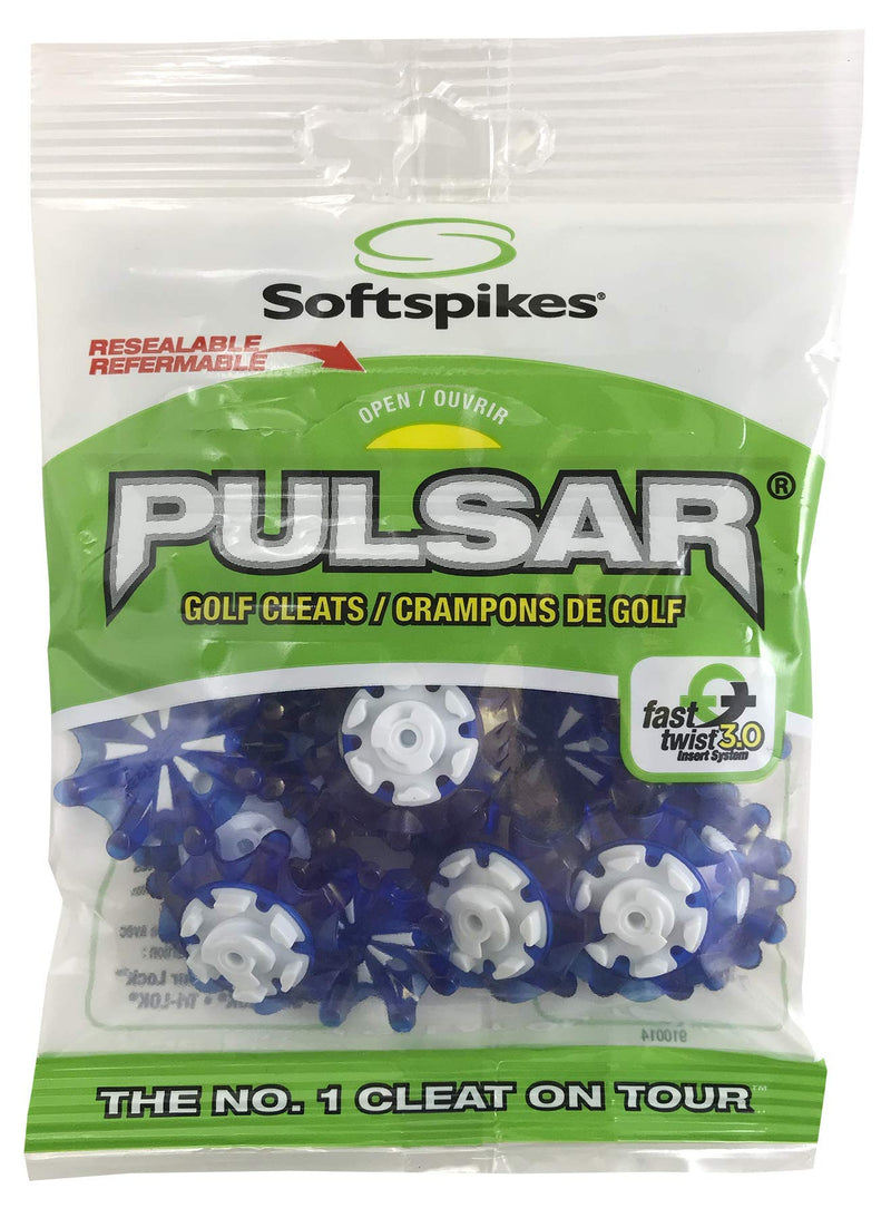 [Australia - AusPower] - SOFTSPIKES Pulsar Fast Twist 3.0 Golf Cleats 16 Count Blue 