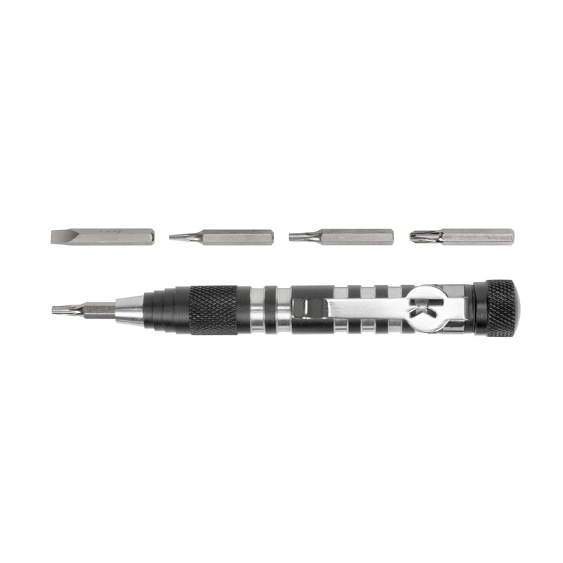 [Australia - AusPower] - Kershaw TX-Tool (TXTOOL); 4.8 in. Single-Position Multifunction Magnetic Bit Driver; Includes T-6, T-8, T-10, 2 Phillips and Slotted Screwdriver Bit; 1.1 oz, Black 