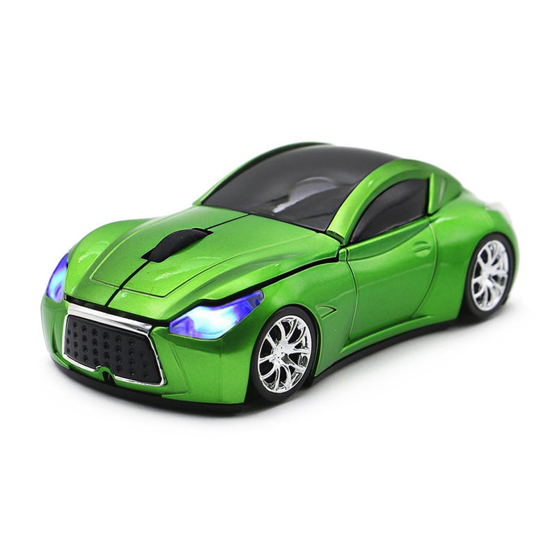 [Australia - AusPower] - MGbeauty Sports Car Mouse Wireless Mouse Computer Mice Laptop Optical Gaming Mouse Red (Green) Green 
