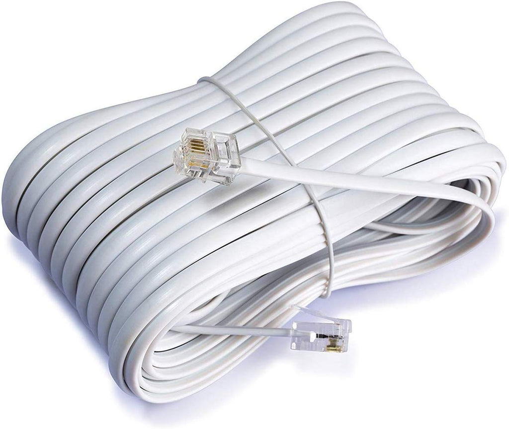 [Australia - AusPower] - iMBAPrice 50 Feet Long Telephone Extension Cord Phone Cable Line Wire - White 1 50 Ft.Extension Cord (White) 