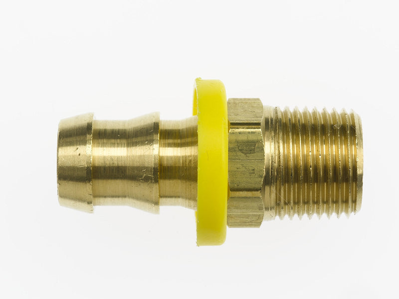 [Australia - AusPower] - Brennan Industries 2113-08-06-B Brass Straight Tube Fitting, 1/2" Hose x 3/8"-18 Male NPTF 
