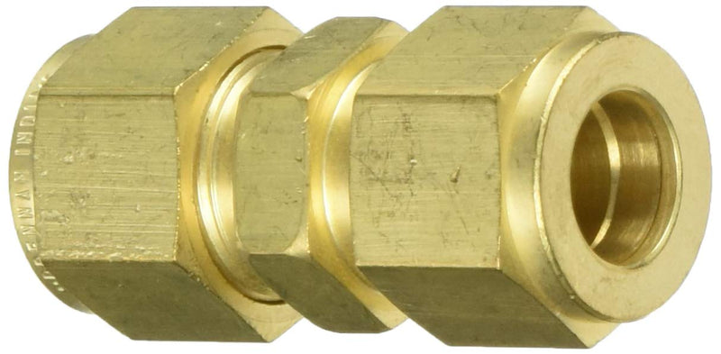 [Australia - AusPower] - Brennan Industries N2403-08-08-B Brass Straight Double-Ferrule Tube Fitting, 1/2" Tube x 1/2" Tube 