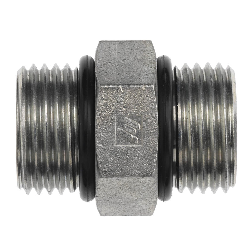 [Australia - AusPower] - Brennan Industries 6464-08-08-O Steel Straight Tube Fitting, 3/4"-16 SAE ORB x 3/4"-16 SAE ORB Thread, 1/2" Male O-Ring Boss x 1/2" Male O-Ring Boss 