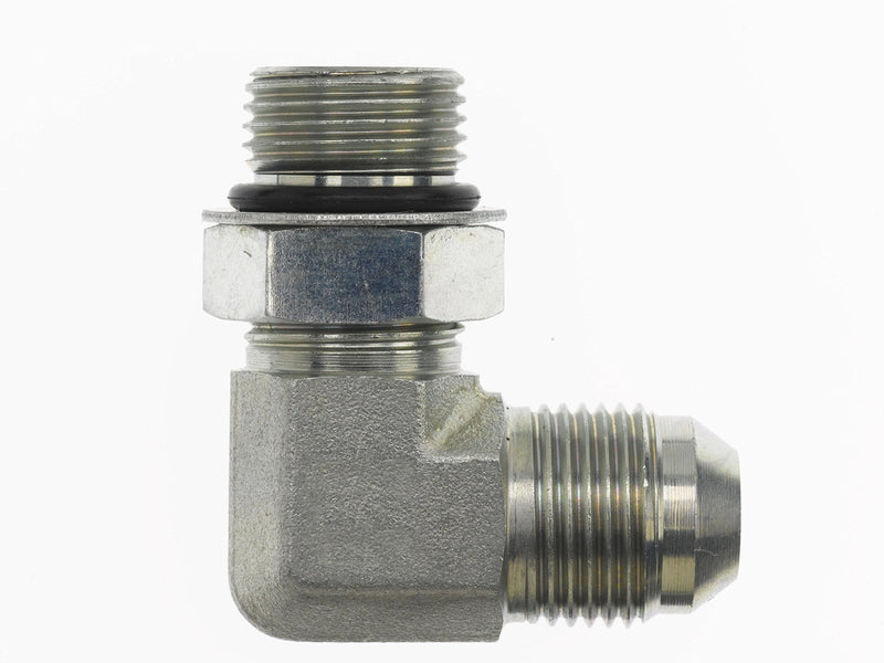 [Australia - AusPower] - Brennan Industries 6801-12-06-NWO-FG Forged Steel 90 Degree Elbow Tube Fitting, 1-1/16"-12 SAE x 9/16"-18 SAE ORB Thread, 3/4" Male JIC x 3/4" Male Adjustable O-Ring Boss 