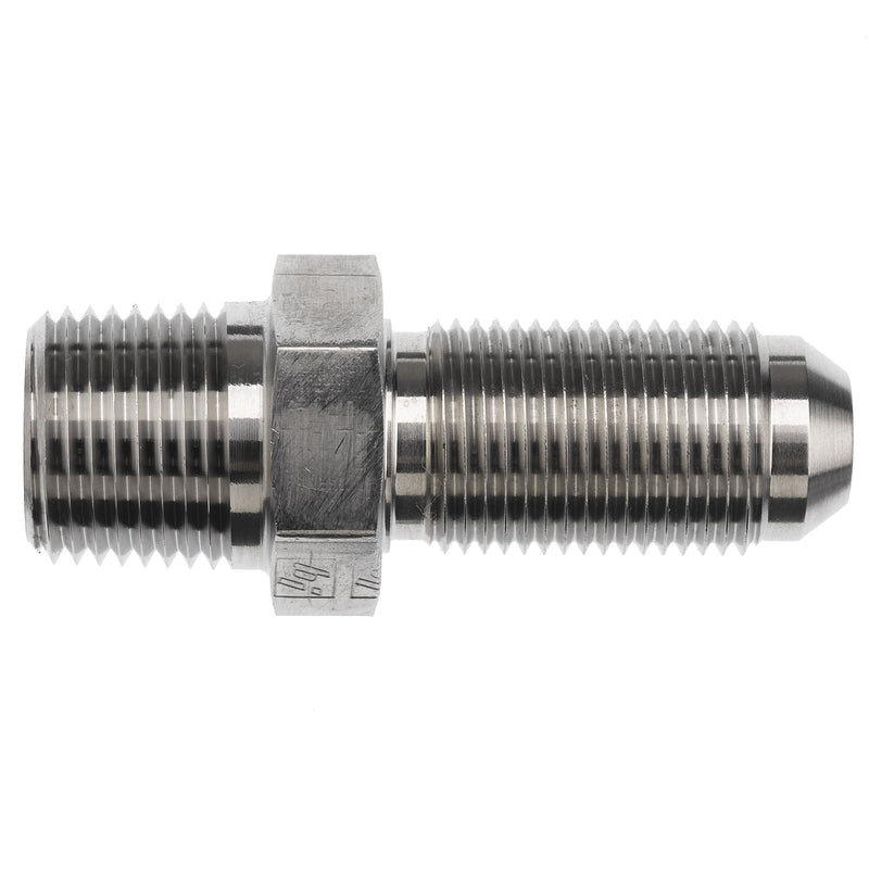 [Australia - AusPower] - Brennan Industries 2706-06-08 Steel Bulkhead Straight Tube Fitting, 3/8"-18 NPTF x 3/4"-16 SAE Thread, 1/2" Male NPTF x 1/2" Male JIC 