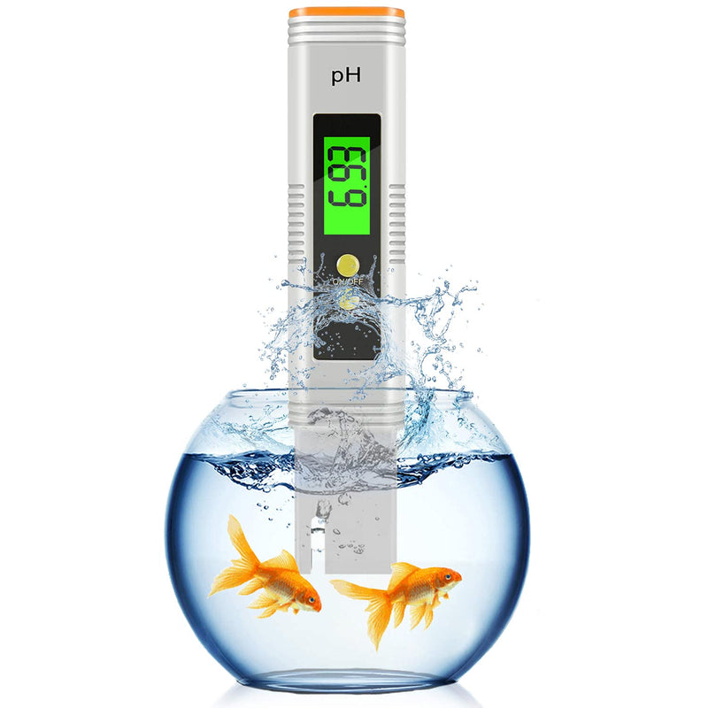 [Australia - AusPower] - Extenuating Threads Digital PH Meter,Water Tester Pen,0.01 High Precision Pocket Size PH Kit Measurement Range is 0-14 for Household Drinking Water Swimming Pool and Aquarium PH (White) White 