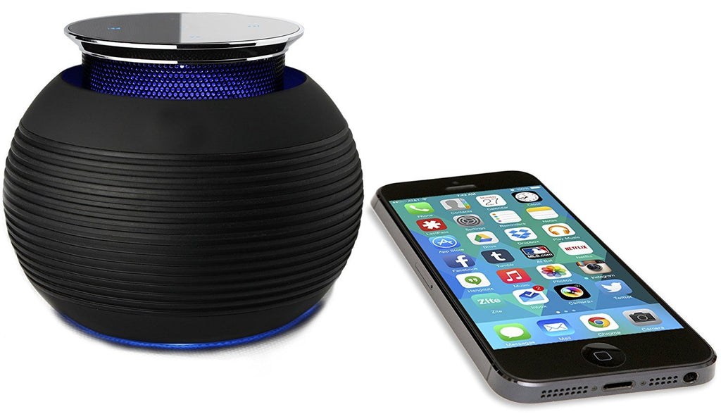 [Australia - AusPower] - Wireless Bluetooth Speaker- BLKBOX POP MAX Hands Free Bluetooth Speaker - for iPhones, iPads, Androids, Samsung and All Phones, Tablets, Computers (Bumpin' Black) 