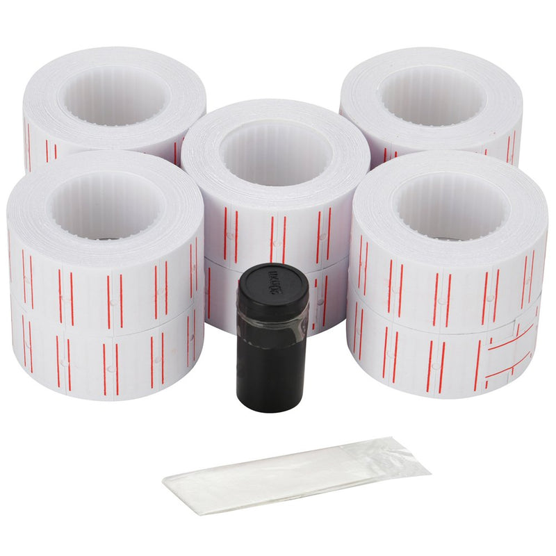 [Australia - AusPower] - MFLABEL 10 Rolls 6000pcs White Price Gun Labels for Mx-5500 