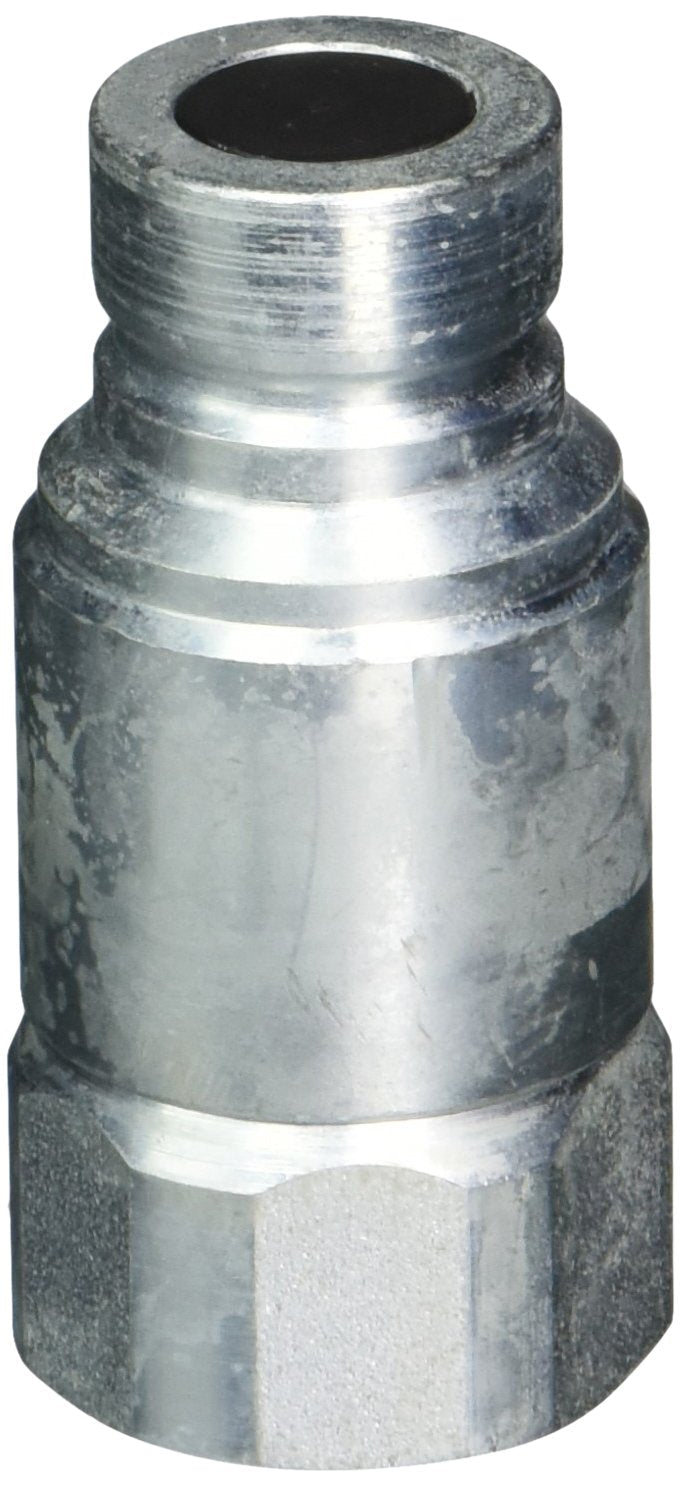 [Australia - AusPower] - Parker Hannifin FEM-502-10FO Series FEM Steel Non-Spill Flush Face Hydraulic Quick Nipple, Push-to-Connect, 1/2" Body Size, 7/8"-14 UNF Port End, 2.77" Length 