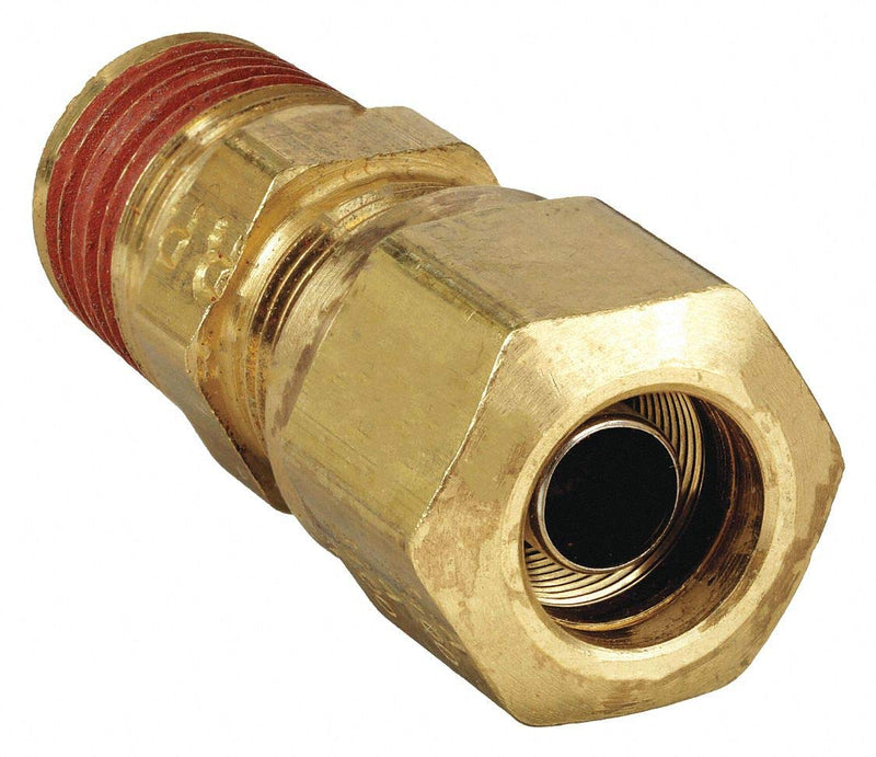 [Australia - AusPower] - Parker Hannifin VS68NTA-10-8 Brass Air Brake-NTA Male Connector Fitting, 5/8" Compression Tube x 1/2" Male Thread 