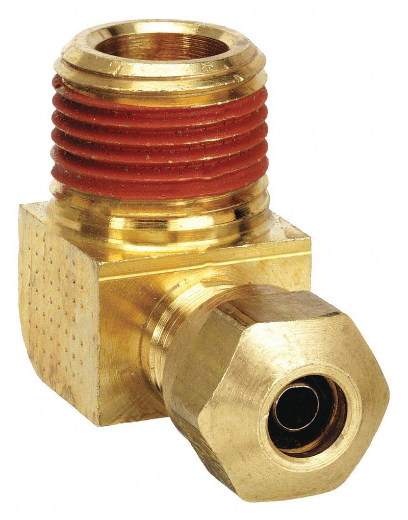[Australia - AusPower] - Parker Hannifin VS269NTA-6-2 Brass Air Brake-NTA Male Elbow Fitting, 3/8" Compression Tube x 1/8" Male Thread 