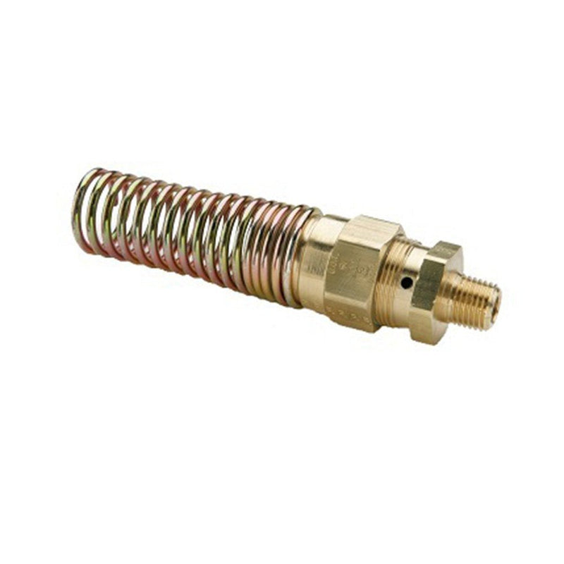 [Australia - AusPower] - Parker Hannifin 68RBSG-6-6 Brass Air Brake Male Connector with Spring Guard Hose Ends Fitting, 3/8" Hose x 3/8" Male Thread 1 