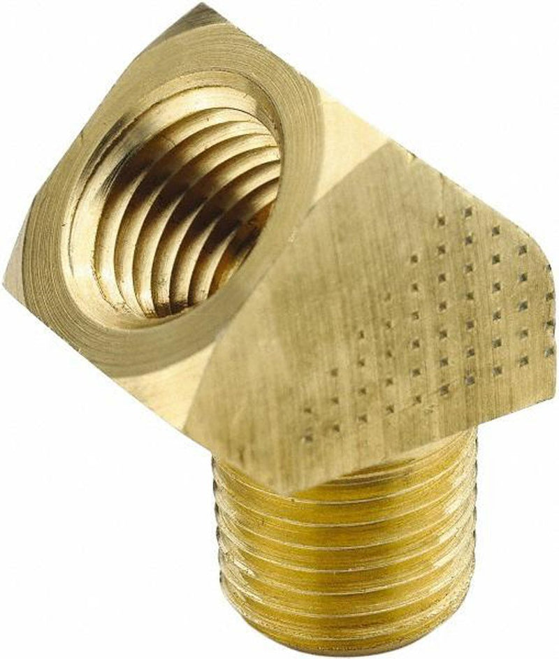 [Australia - AusPower] - Parker Hannifin 2214P-2-2 Brass 45 Degree Extruded Elbow Pipe Fitting, 1/8" Female Thread x 1/8" Male Thread 
